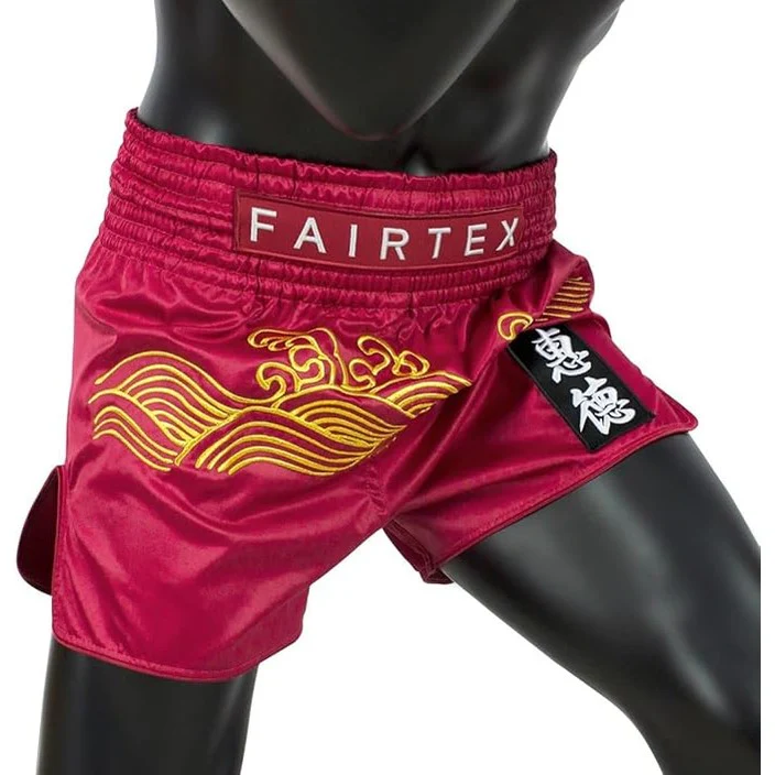 BS1910 Golden River Muay Thai Boxing Shorts Slim Cut - Image 5