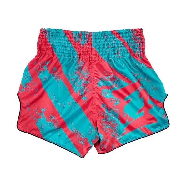 BS1929 Street King Pink/Blue New Muay Thai Boxing Shorts Slim Cut - Image 2
