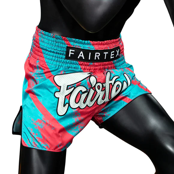 BS1929 Street King Pink/Blue New Muay Thai Boxing Shorts Slim Cut - Image 4