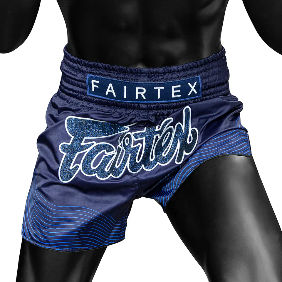 Fairtex BS1930 Blue Ocean Slim Cut Muay Thai Boxing Shorts - Image 4