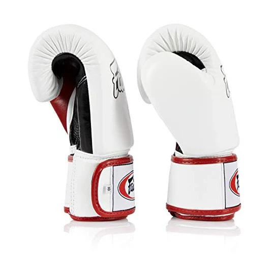 Fairtex BGV1 White/Black/Red Muay Thai Boxing Glove - Image 5