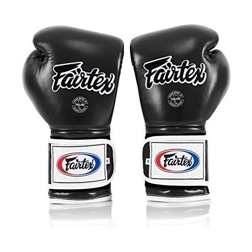 Fairtex BGV9 Mexican Style Black White Muay Thai Boxing Glove - Heavy Hitter (16 oz)- Sale - Image 4