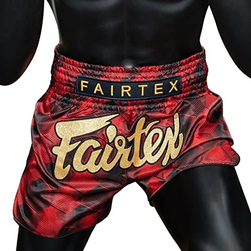 Fairtex BS1919 Stealth Red Slim Cut Muay Thai Boxing Short - Image 4