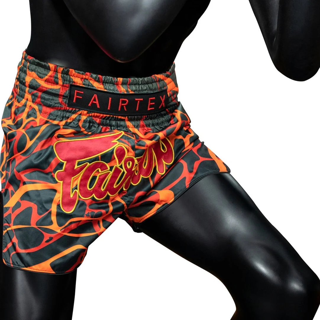 Fairtex BS1926 Magma Red Slim Cut Muay Thai Boxing Shorts - Image 6