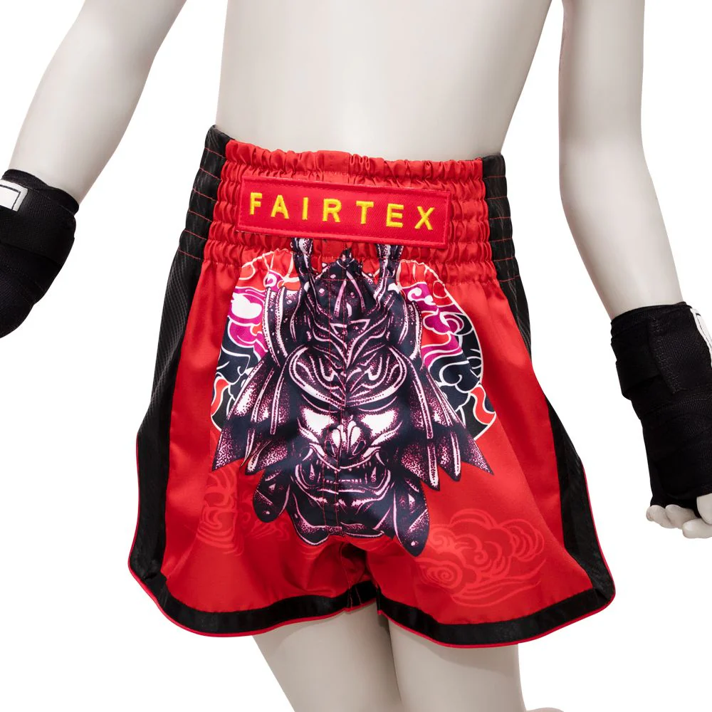 Fairtex Kids Muay Thai Boxing Shorts - BSK2108 "Silent Warrior" (6-8 years)- Sale - Image 4